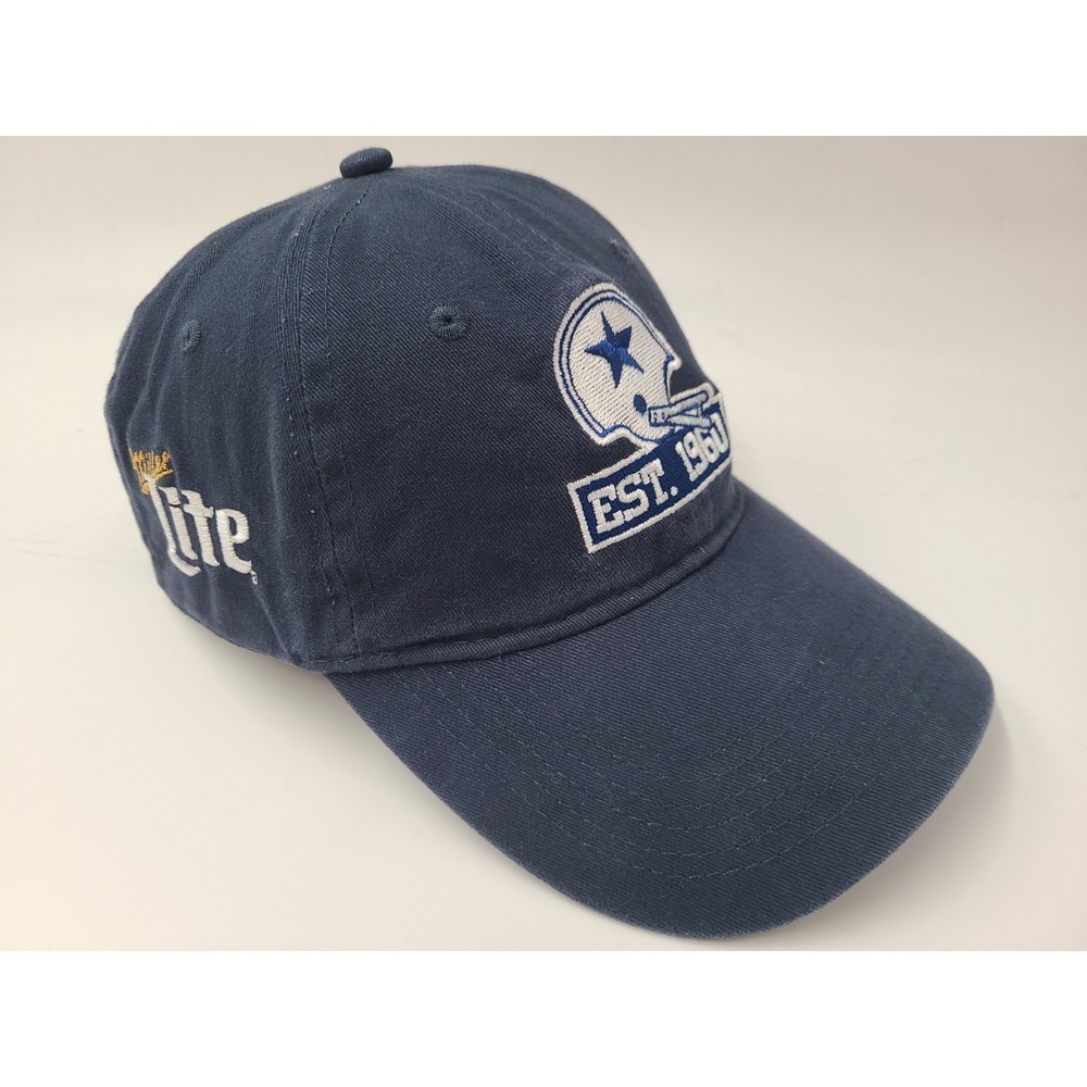 Dallas Cowboys Est 1960 Miller Lite Strapback‎ Adjustable (Fits Small) Hat Cap